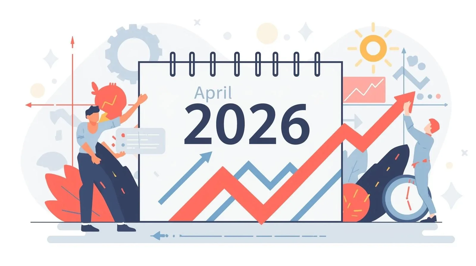 Calendar graphic highlighting the April 2026 business rates milestone