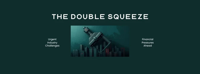 Empty commercial building with an EPC rating chart and business rates bill overlaid, representing the dual regulatory pressures on vacant property owners