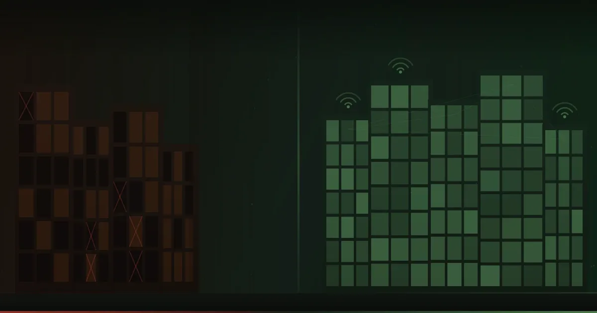 Infographic contrasting failing traditional rate mitigation schemes with technology-led advertising occupation